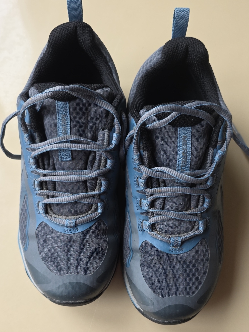 Woman Athletic Sneakers in Blue and Gray